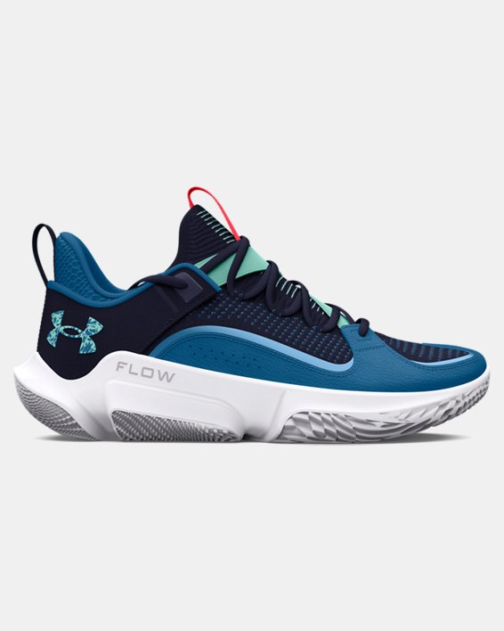 Unisex UA Flow FUTR X 3 'Let's 3' Basketball Shoes in Blue image number 0